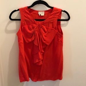 Kate spade red XS 100% silk top